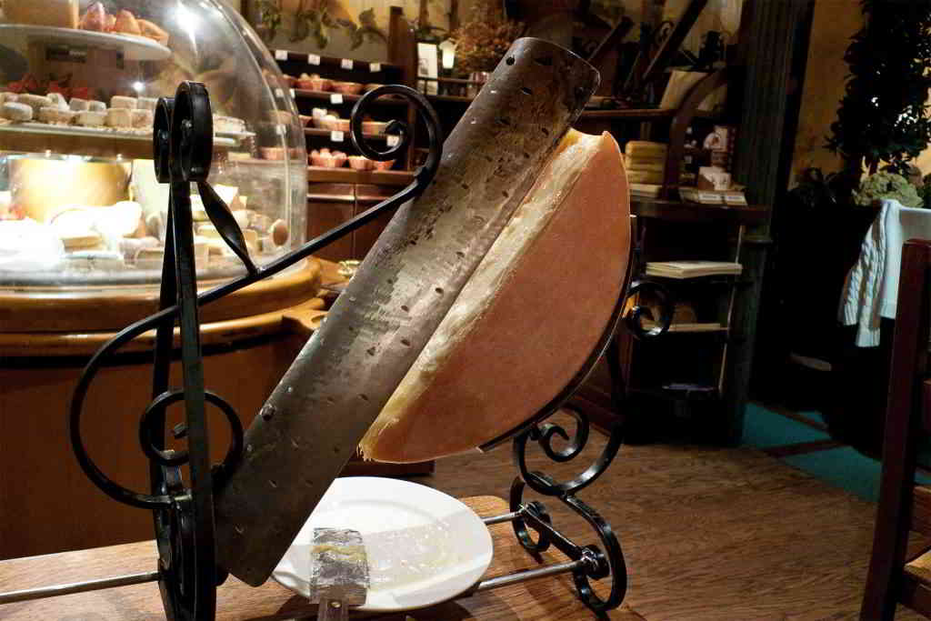 Typical French raclette cheese