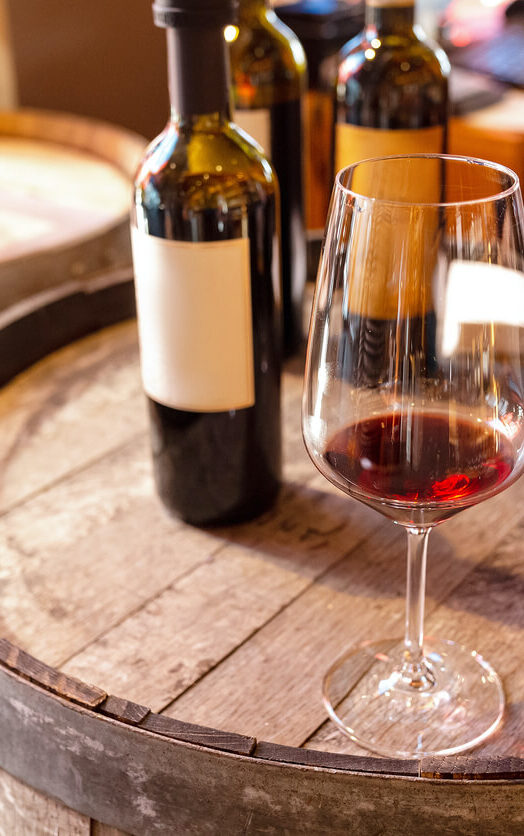 burgundy red wine glass tastings barrel
