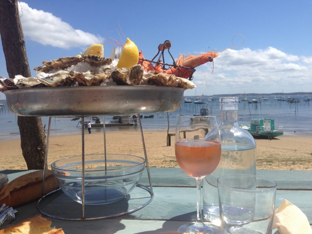 restaurant Cap Ferret oysters wine seafood